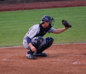 Marcus Littlewood catching Everett AquaSox