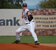 Stratton First Pitch Chris Stratton first professional pitch Salem-Keizer Volcanoes